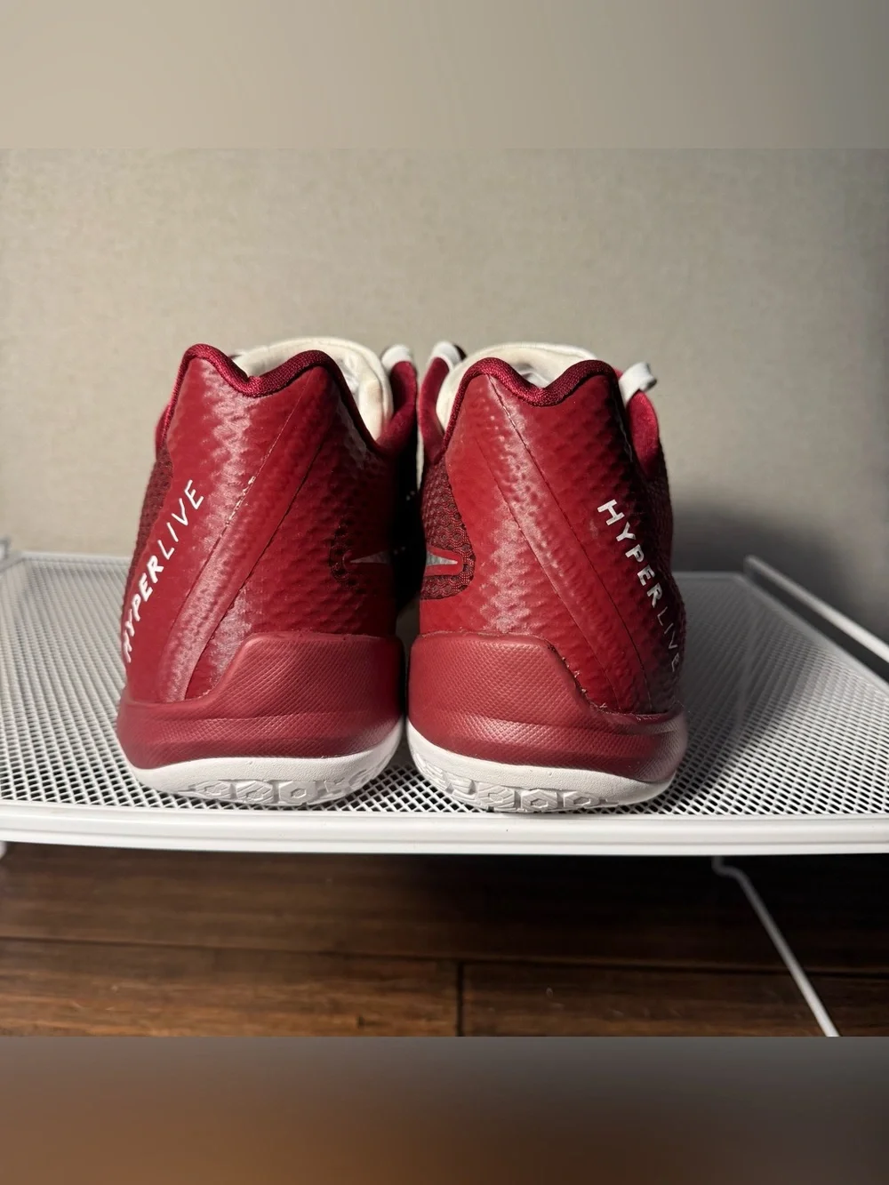 Nike HyperLive 834488-602 Maroon/White Size 18